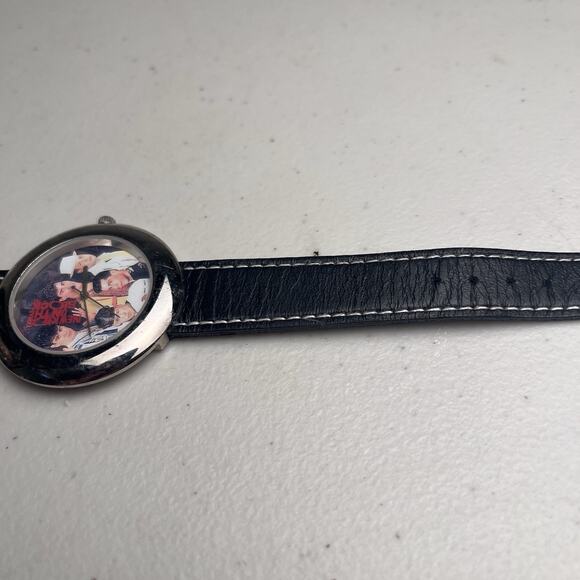 New Kids On the Block Watch Leather Strap Jacques Farel NKOTB Needs Battery 90s - Picture 11 of 16